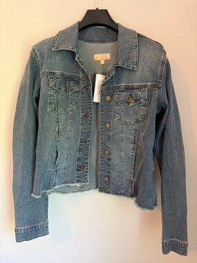 NWT KUT From The Kloth Everly Denim Jacket Size L